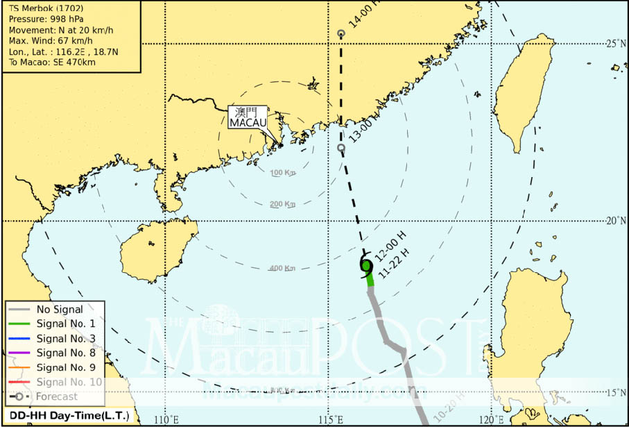 Year’s 1st No. 1 typhoon signal hoisted 