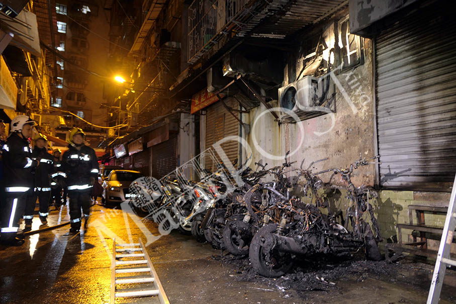 Police probe suspected arson, 7 scooters burnt  