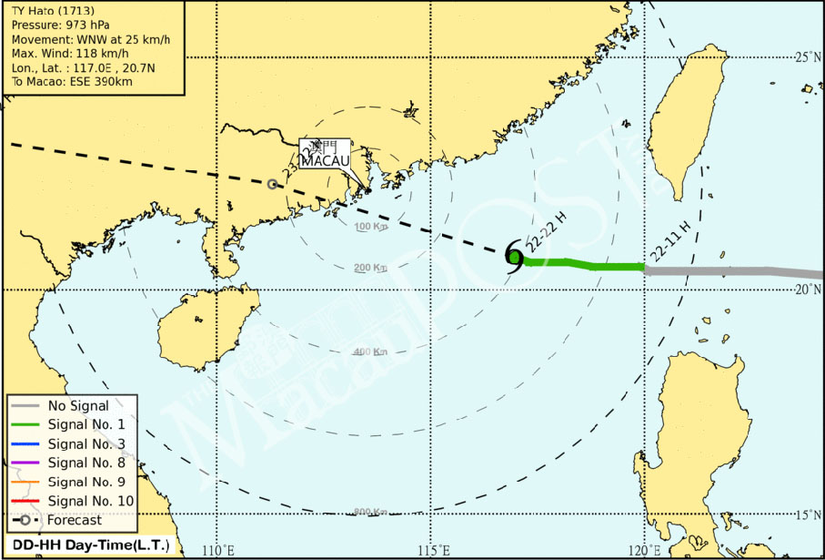 Weather station mulls higher typhoon signal 