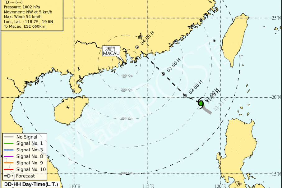 ‘Low probability’ for No. 8 signal  on Sunday: weather chief