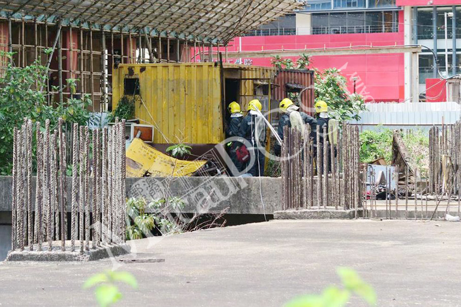 Police probe suspected arson  at construction site