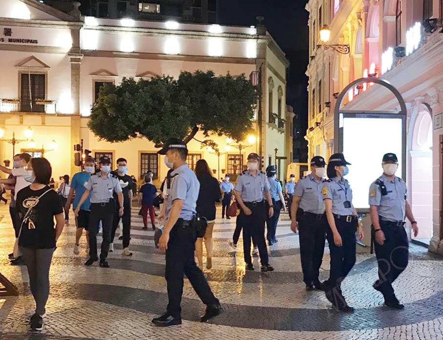 Police patrol city’s main square on June 4