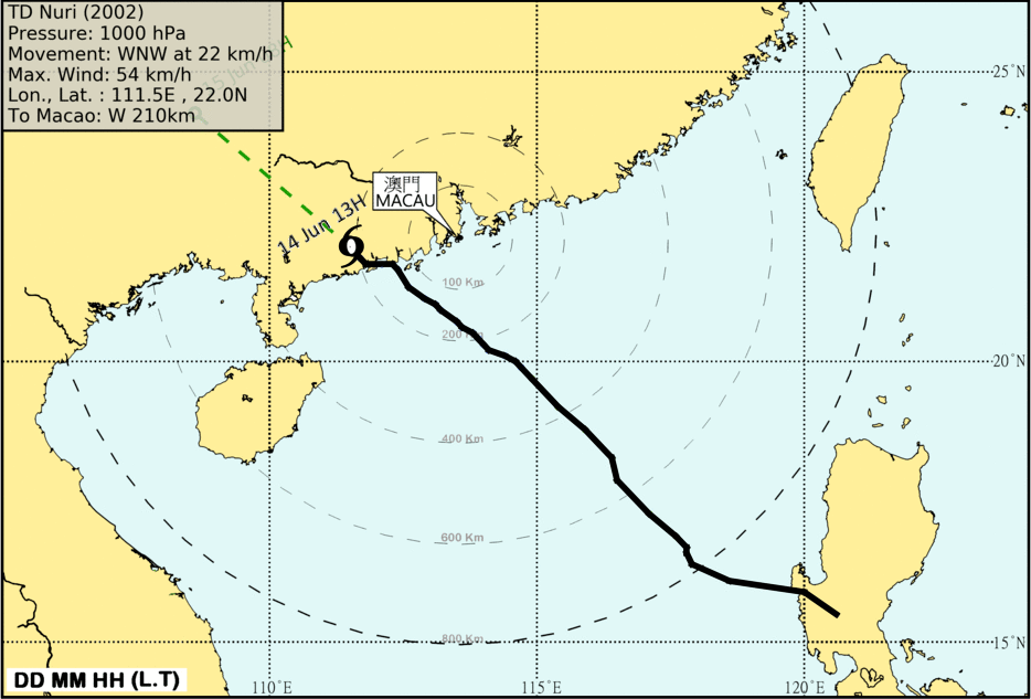 Tropical Depression Nuri spares Macau, HK 