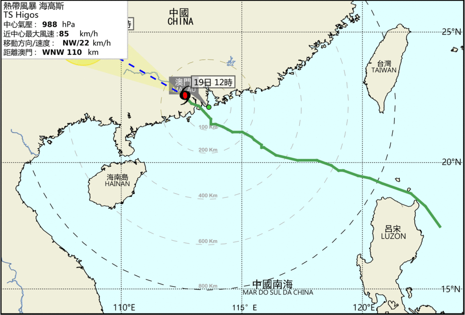 Macau spared major damage despite signal No. 10 during Typhoon Higos