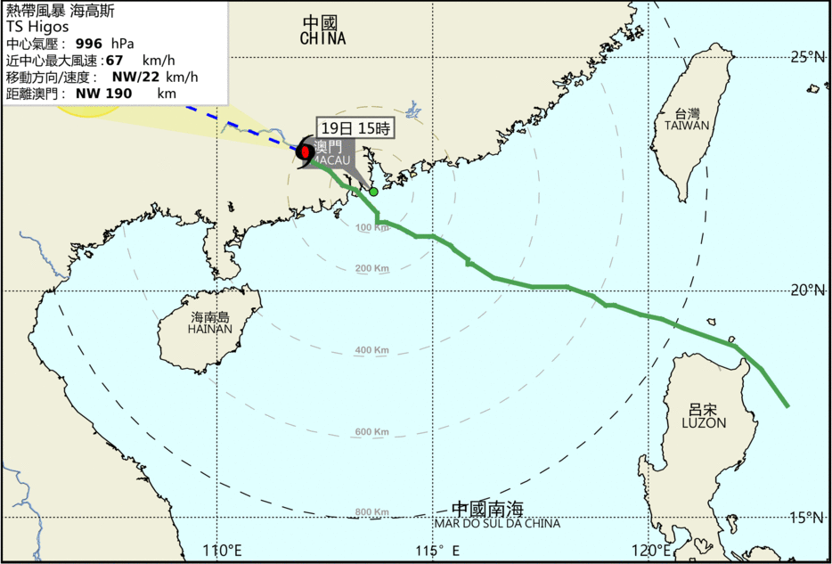 All typhoon warning signals down in Macau 