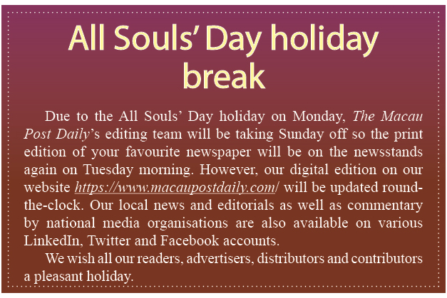 All Souls’ Day holiday break