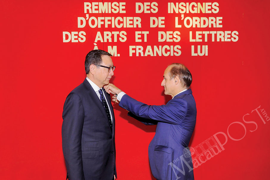 Francis Lui awarded Order of Arts & Letters from French govt