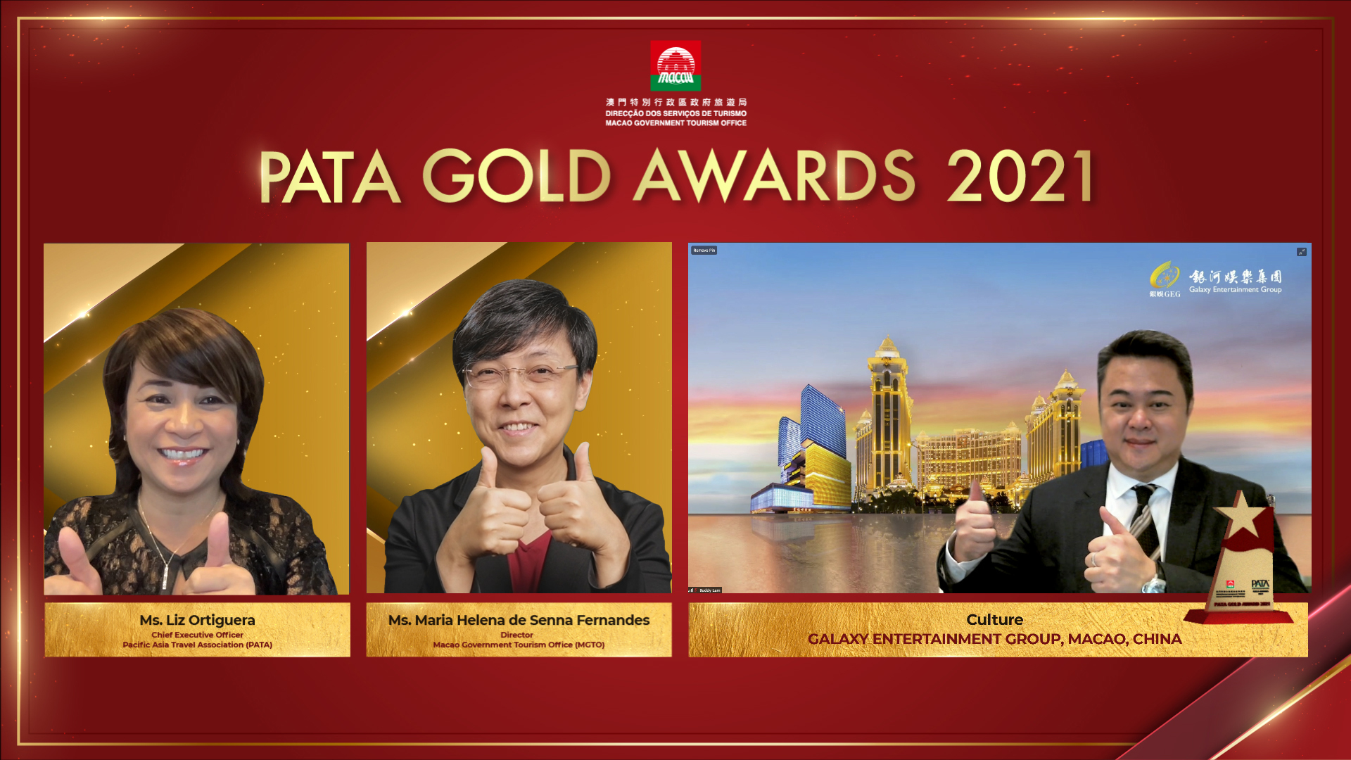 Galaxy Entertainment Group (GEG) receives PATA Gold Award for Culture