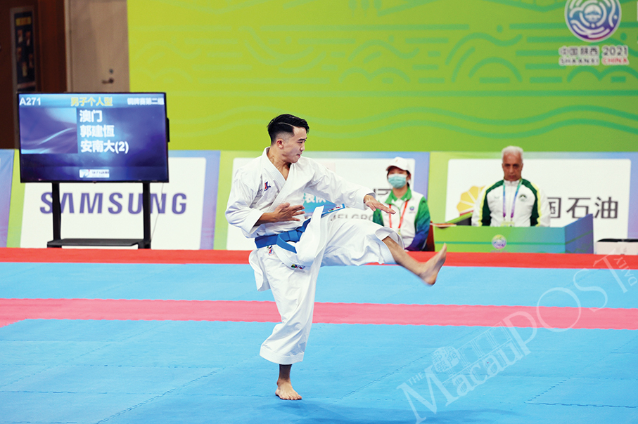 Karateka wins Macau’s 1st-ever medal at the National Games