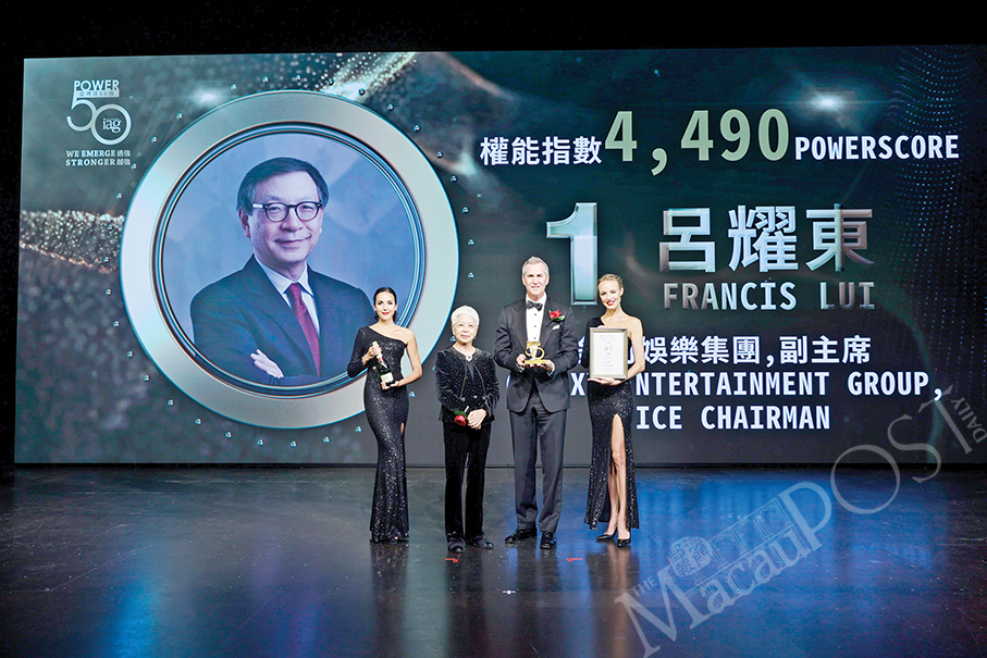 Francis Lui named again most influential person in Asia’s gaming industry