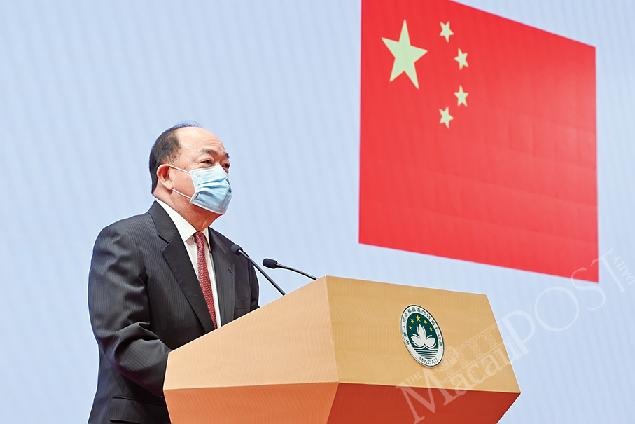 Ho stresses people’s livelihoods, national security in 22nd Macau SAR anniversary speech