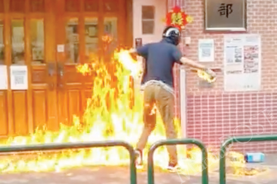 Police probe arson attack outside school gate, suspect hurt