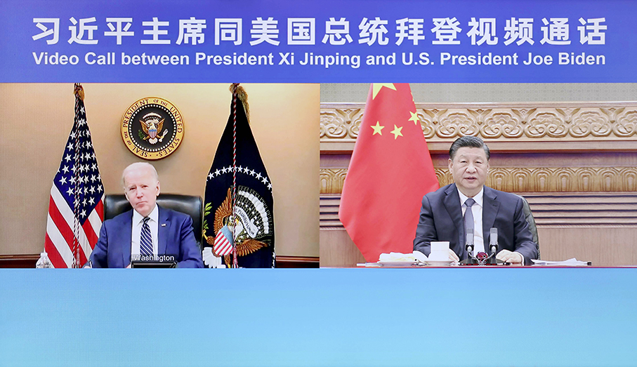  Xi has candid, in-depth exchange of views with Biden: Xinhua analysis