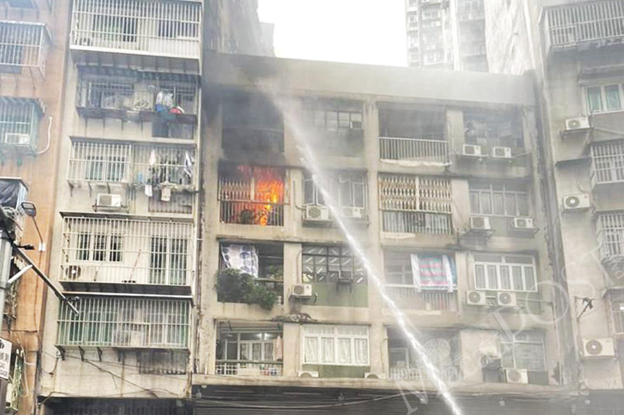 Flat blaze kills elderly man, son seriously injured: authorities