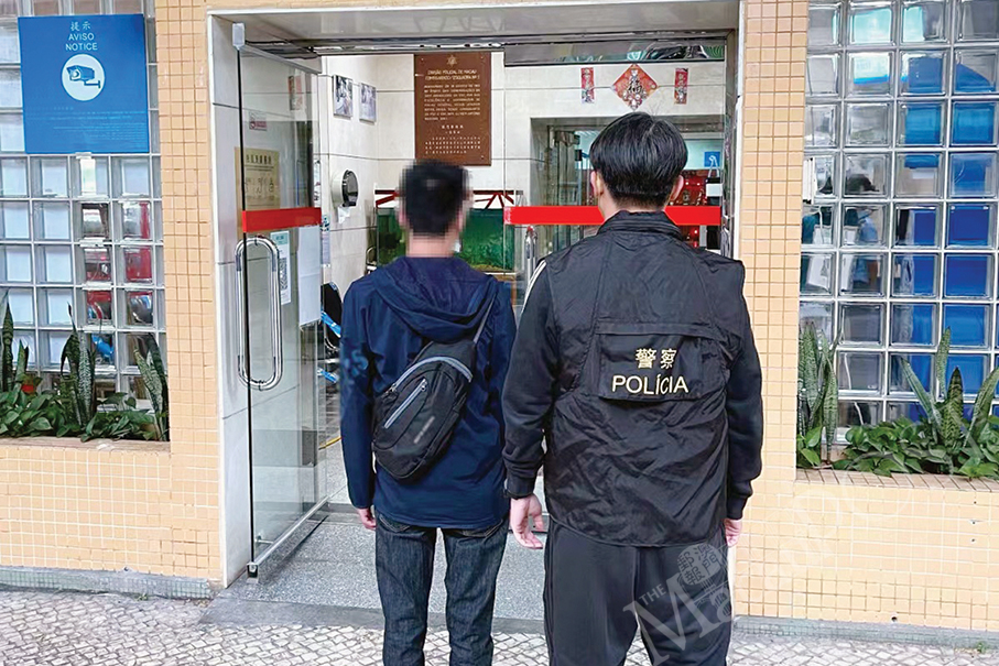 NRW steals helmet hanging on motorbike