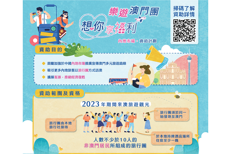 MGTO launches ‘Enjoy Deals· Macau Tour’ subsidy plan for travel agencies