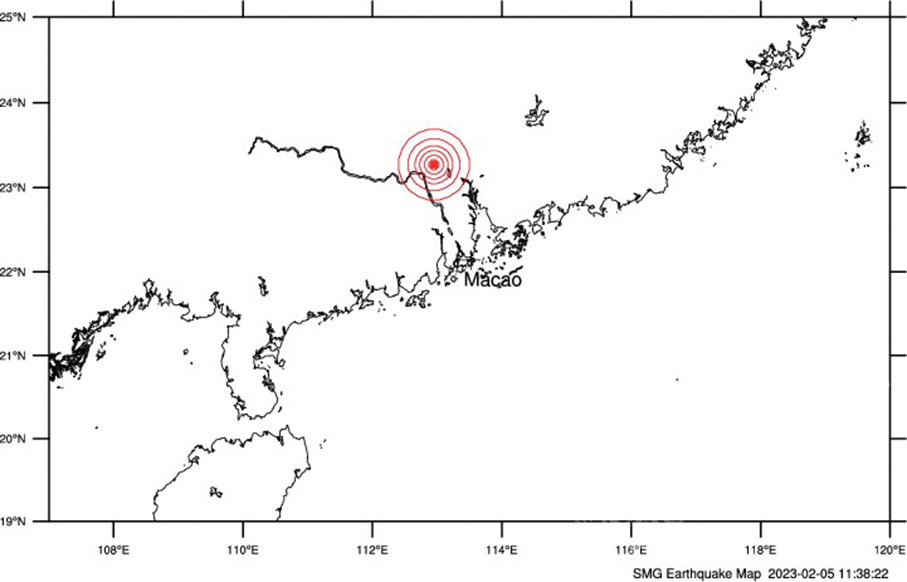 Magnitude 3.2 quake rattles Macau