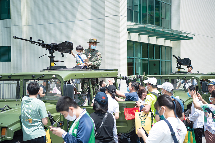 PLA garrison opens barracks to public