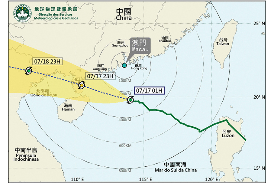 Probability of typhoon signal No.8 early today ‘relatively high’: observatory