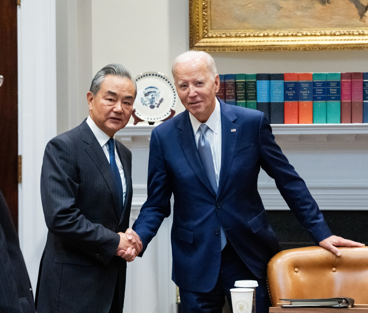 US President Biden meets Foreign Minister Wang Yi in Washington 