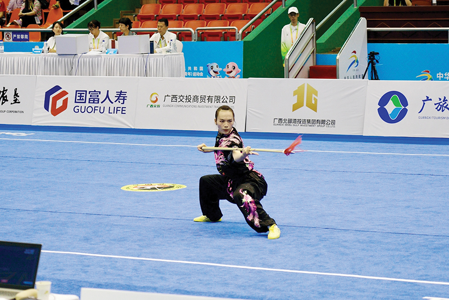 Macau wins gold in qiangshu in Guangxi