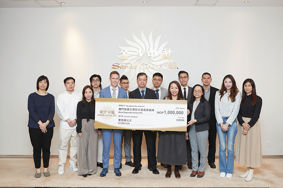 Sands China donates 1 million patacas to 5 NGOs