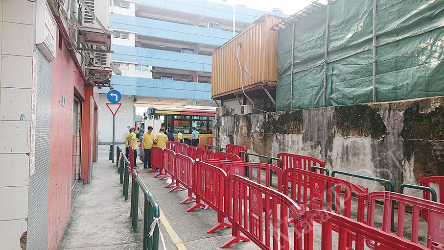 Temporary bus stop set up in Inner Harbour for May Day holiday