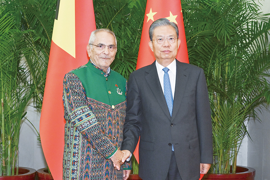 China’s top legislator meets with president of Timor-Leste