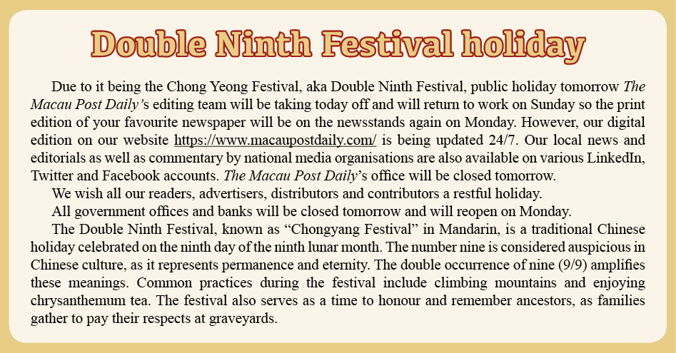Double Ninth Festival holiday