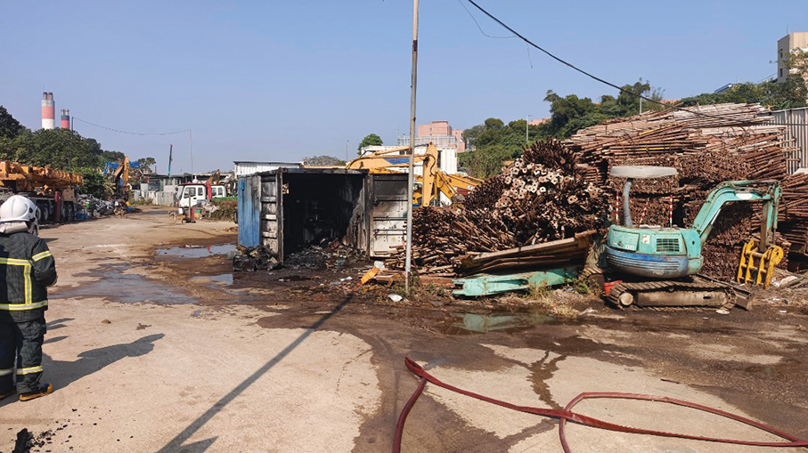 Fire breaks out in container in Coloane