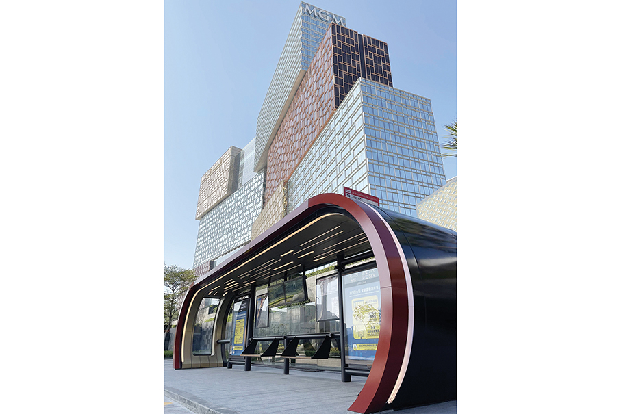 MGM, JCDecaux unveil Macau’s  1st distinctive smart bus shelter