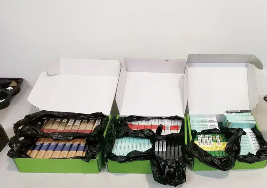 Macau Customs nabs smuggler with 1,600 cigarettes in takeaway cartons