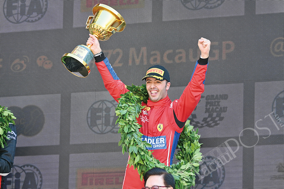 Italy's Antonio Fuoco wins Macau's FIA GT World Cup