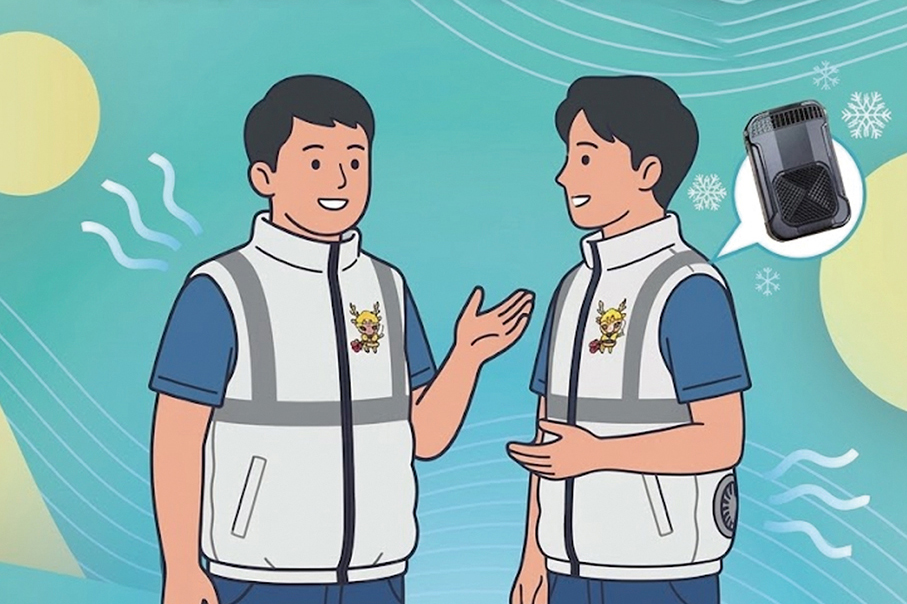 Macau govt offers local construction workers free cooling vests 