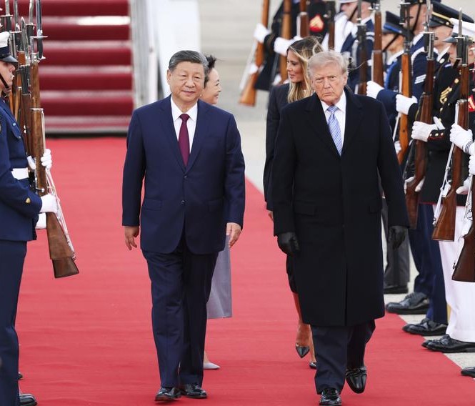 Xi lands in US for state visit, greeted by Trump on tarmac