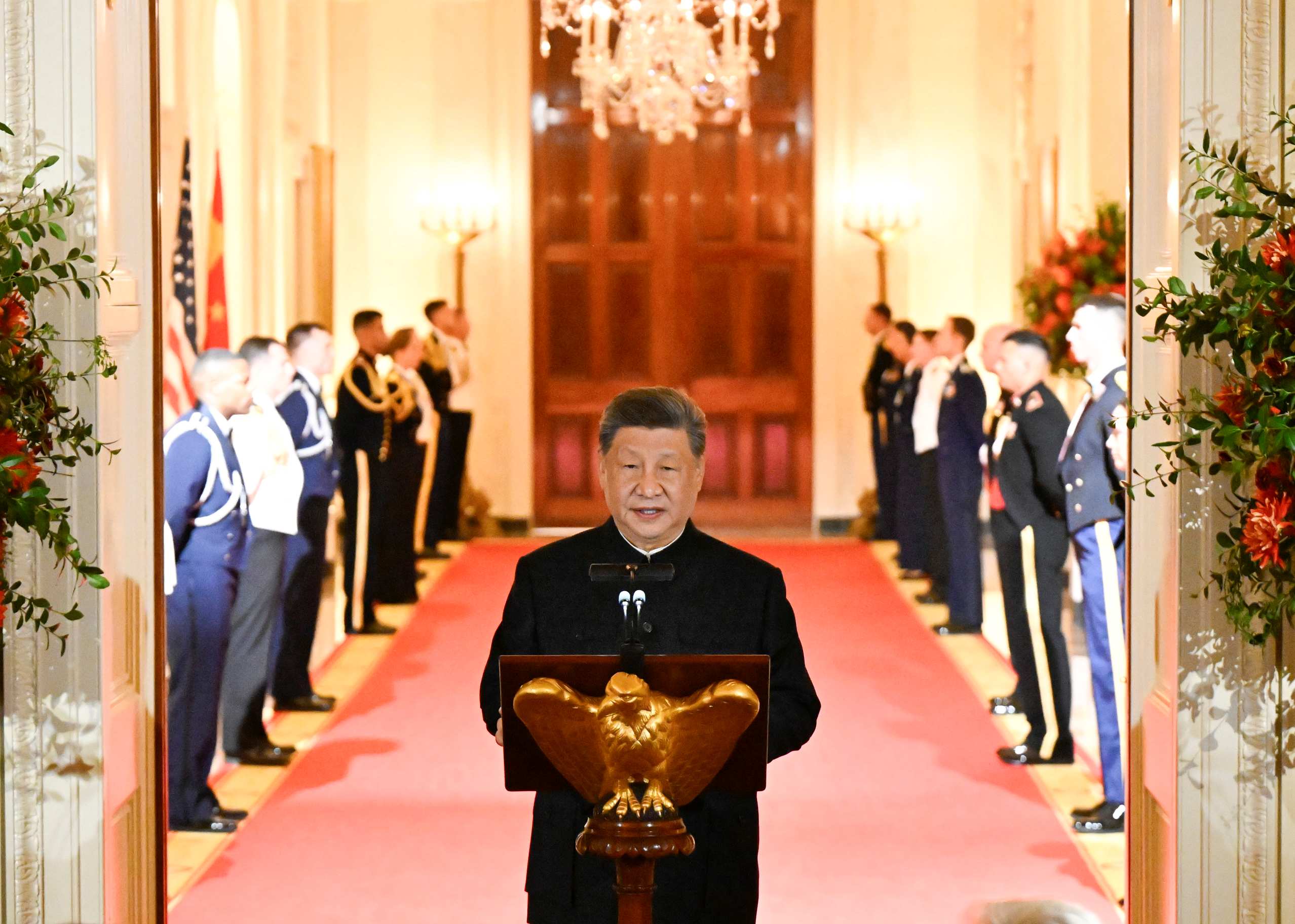 Full text: Xi's remarks at state dinner held by Trump at the White House